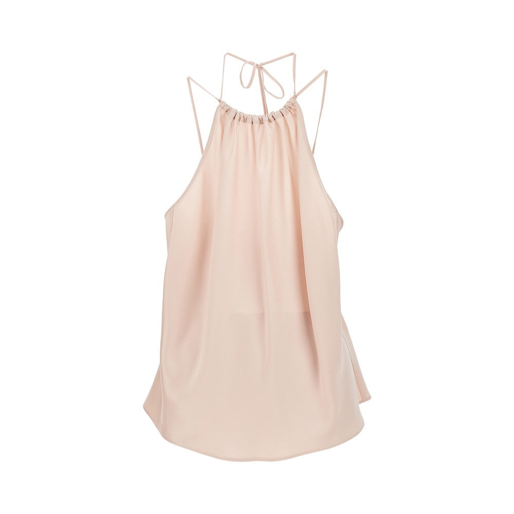 PINKO 40 satin halter neck top