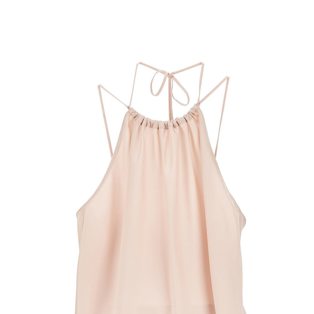 PINKO 40 satin halter neck top