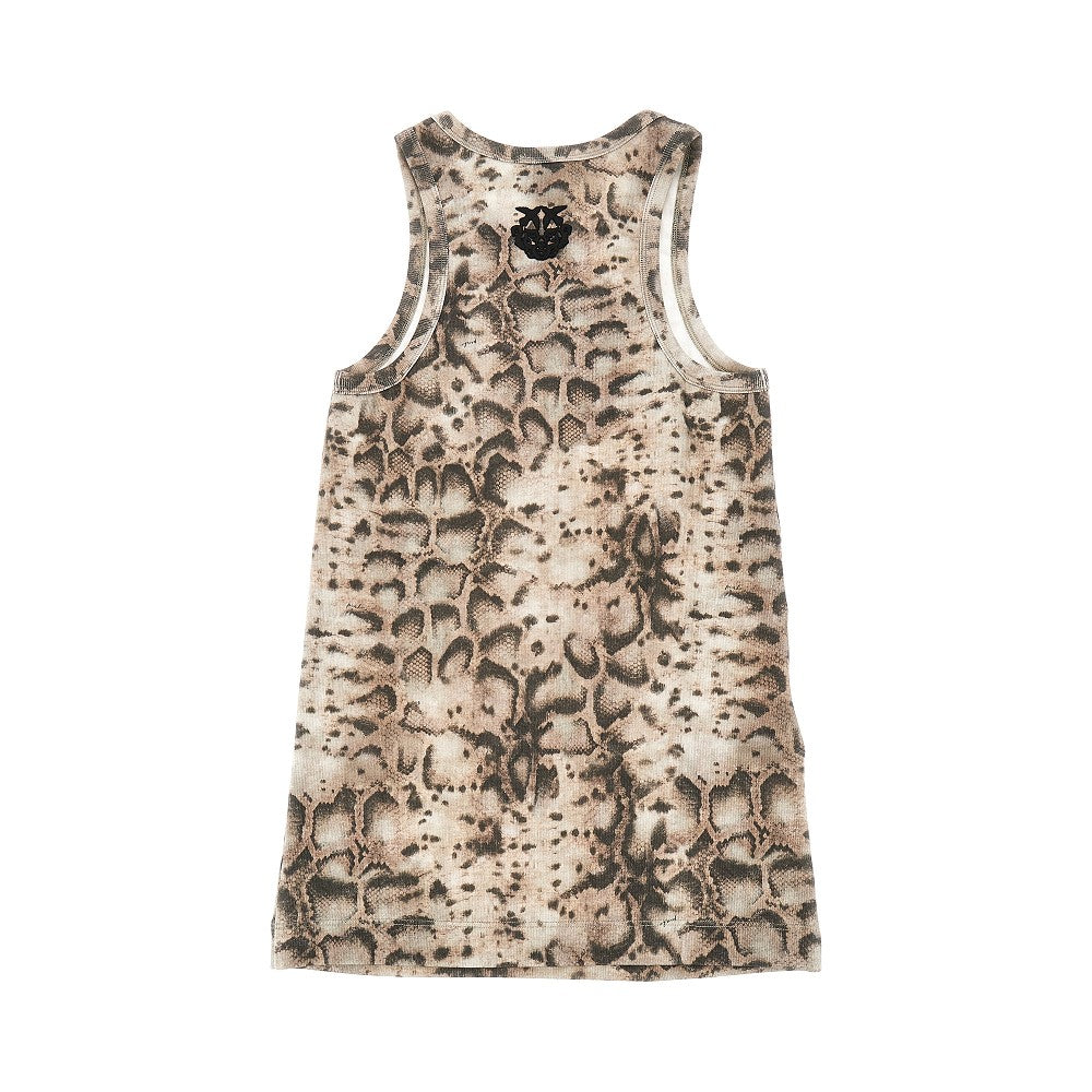 PINKO XS animalier print ribbed tank top