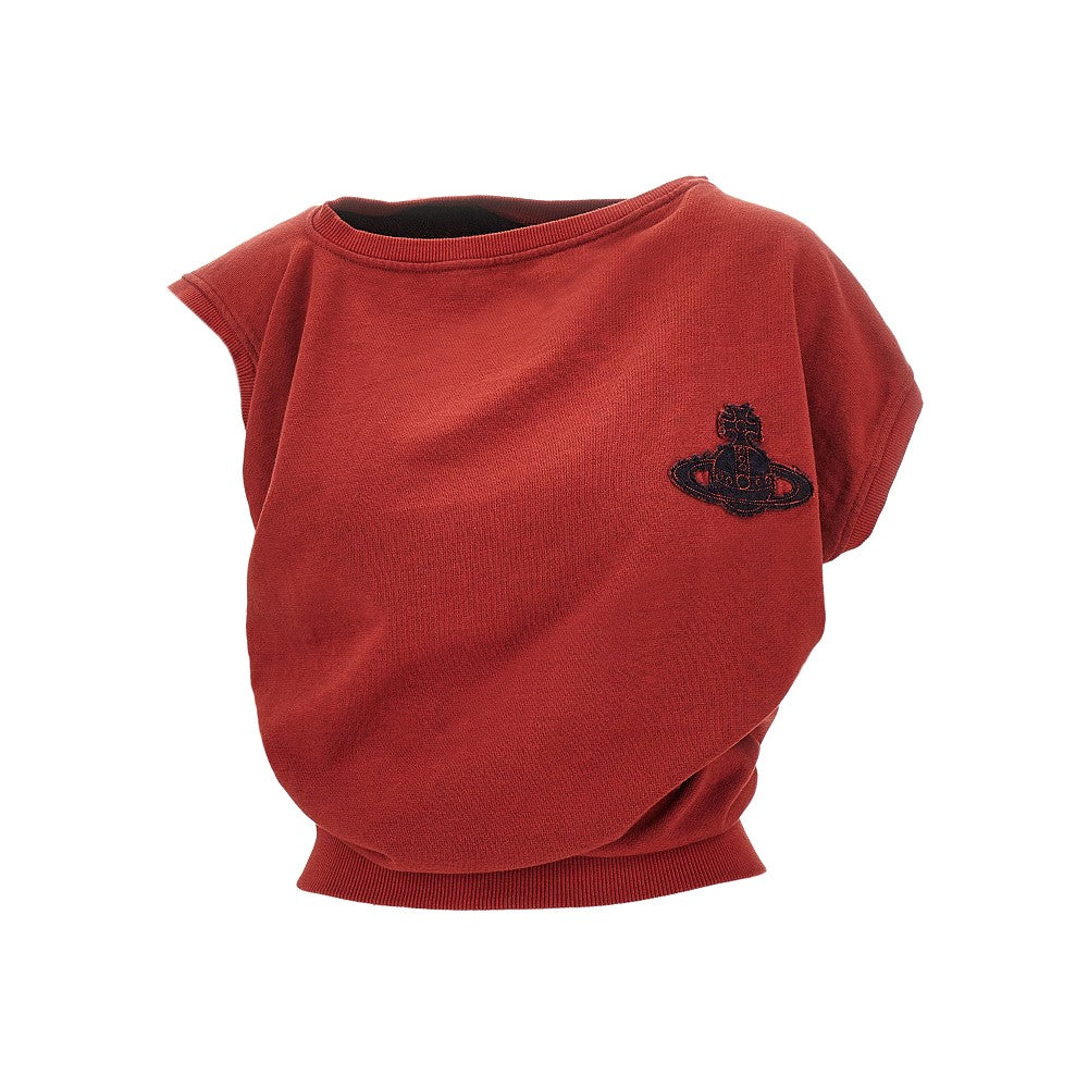 VIVIENNE WESTWOOD S hebo asymmetrical french terry top