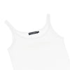 ribbed tank top with logo embroidery