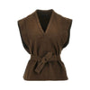 broken twill top with belt t