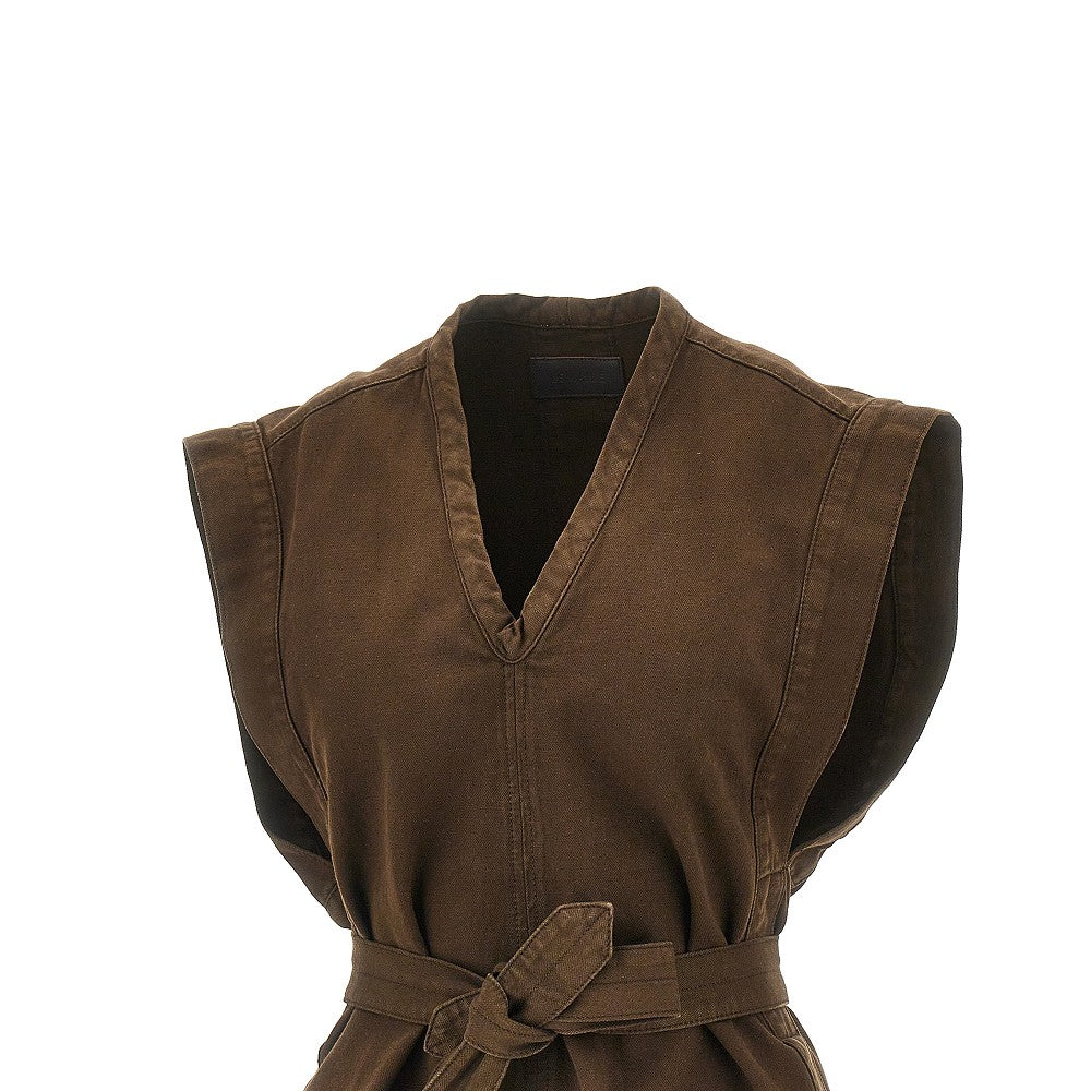 LEMAIRE 36 broken twill top with belt t