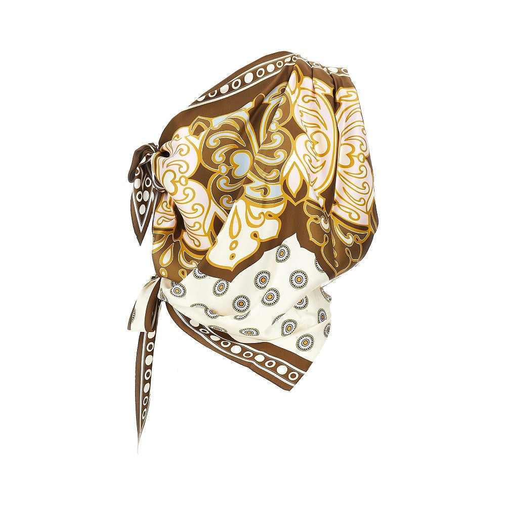 LA DOUBLE J OS silk full-on foulard top