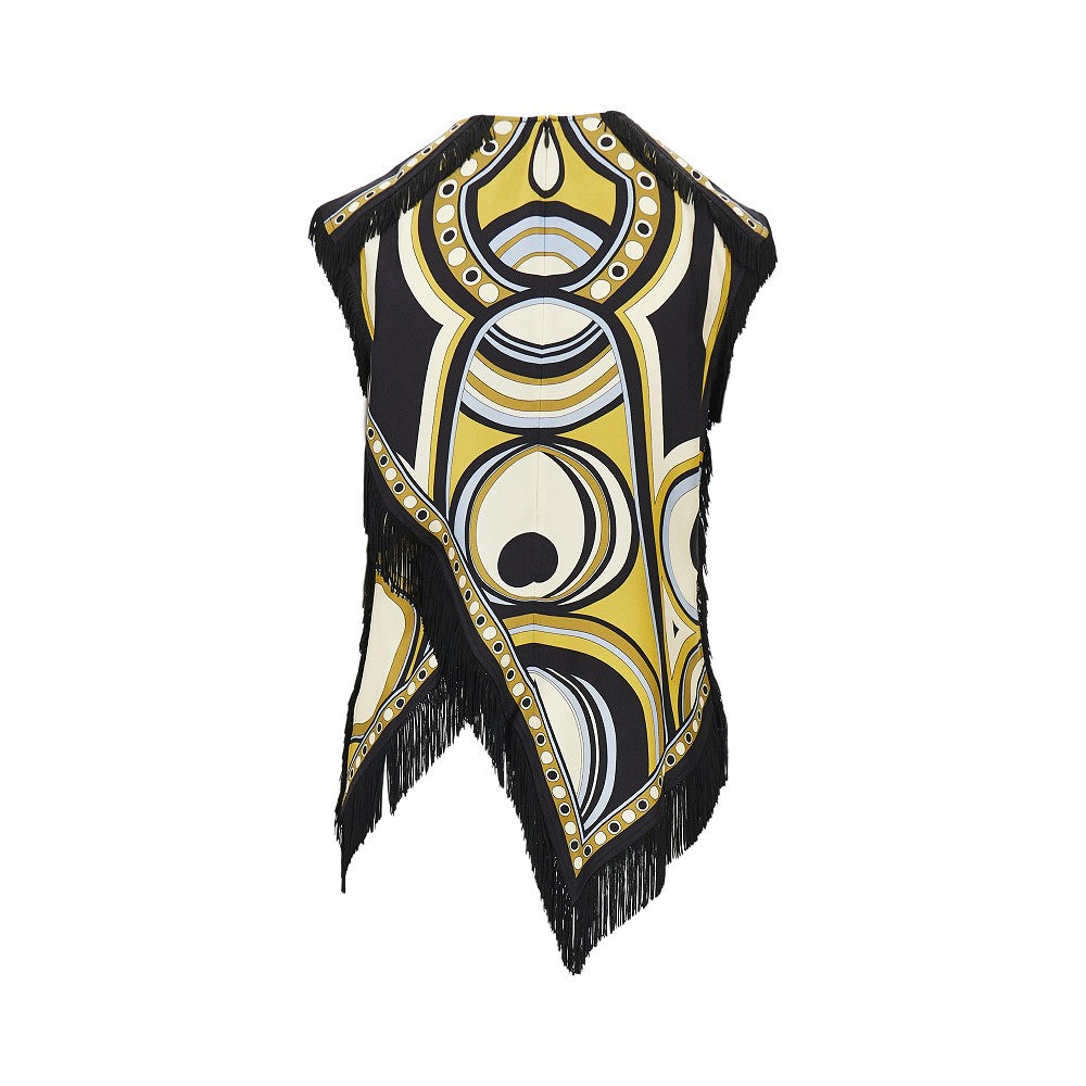 printed silk scarf top