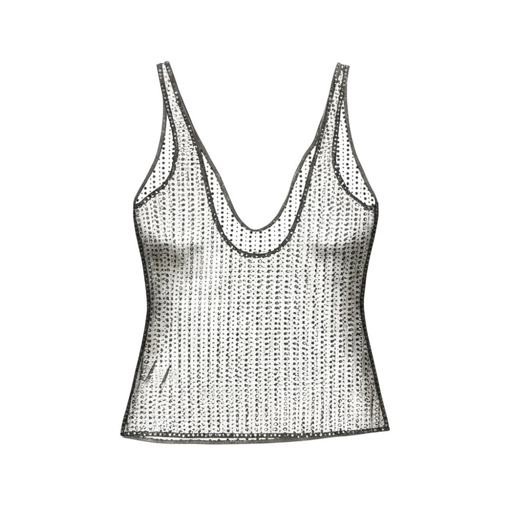 crystal mesh top