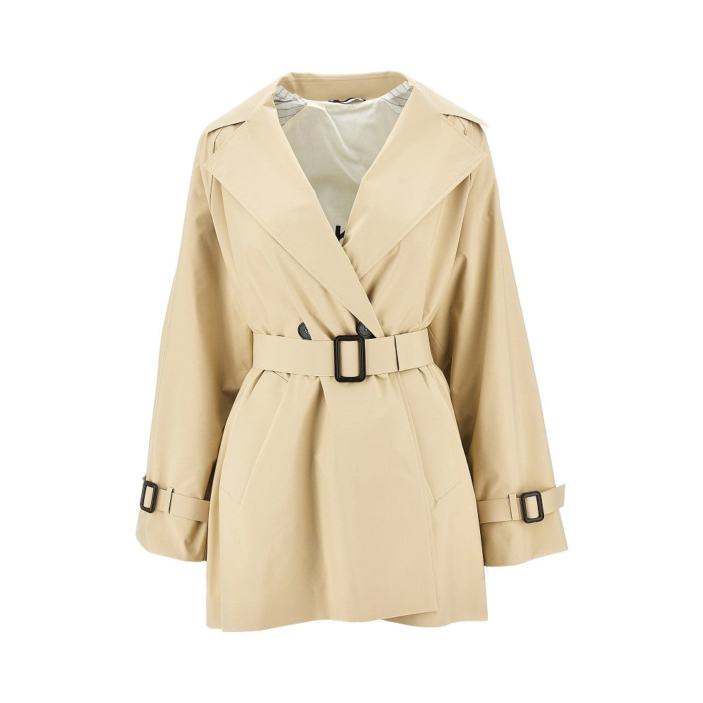 MAX MARA WEEKEND 46 anti-drop canvas short trench coat
