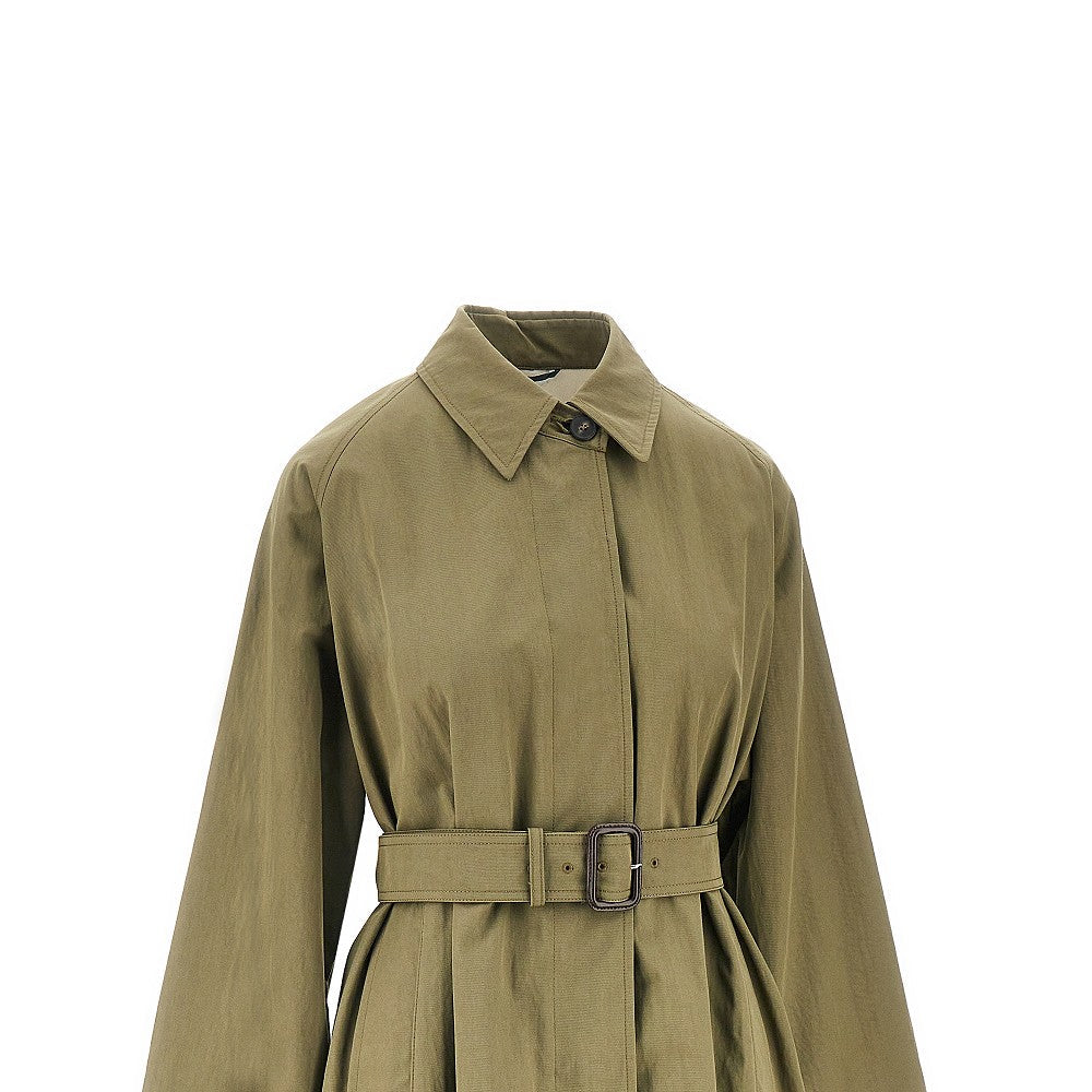 MAX MARA WEEKEND 44 organic cotton blend trench coat with belt