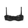 satin and lace balconette bra