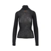 ribbed wool turtleneck top