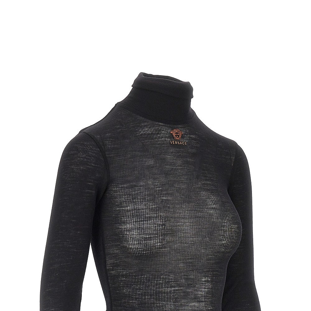 ribbed wool turtleneck top