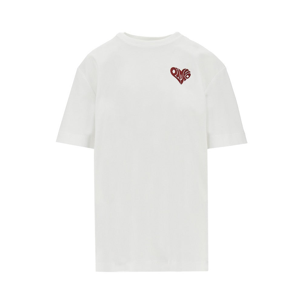 PINKO XS strass amore print t-shirt