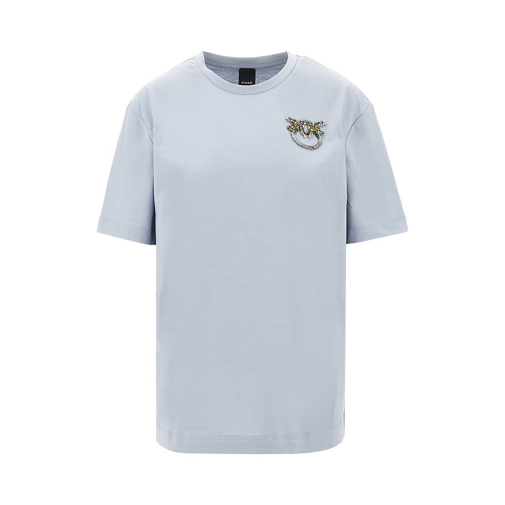 jewelled logo embroidery t-shirt