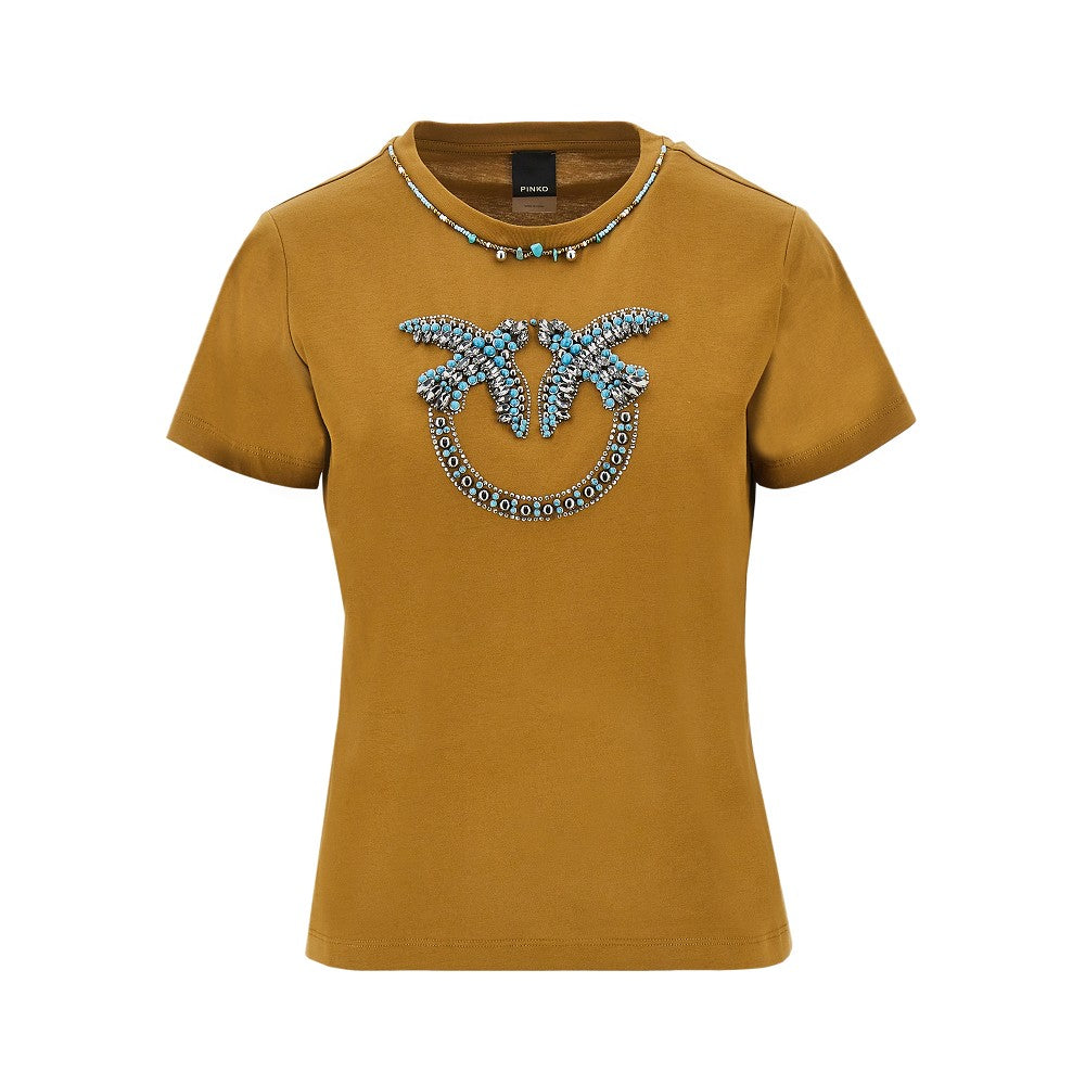 beaded love birds t-shirt