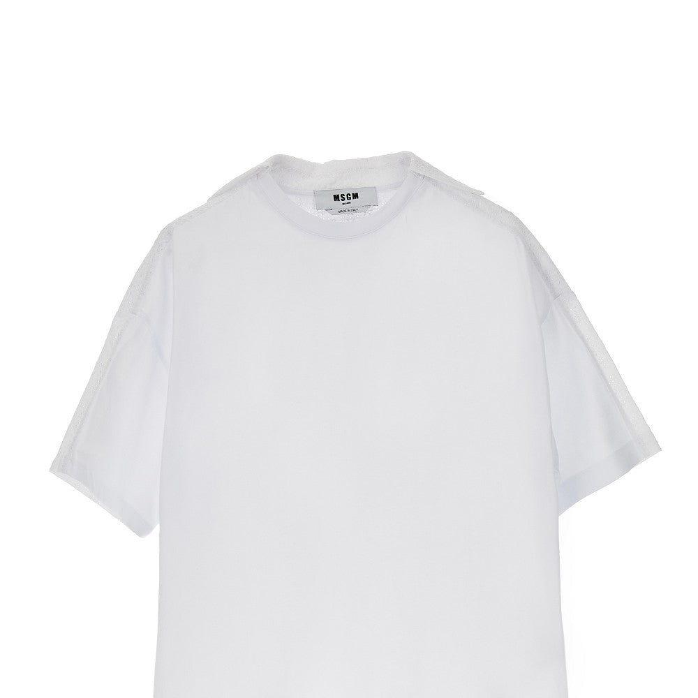 MSGM S jersey and broderie anglaise t-shirt