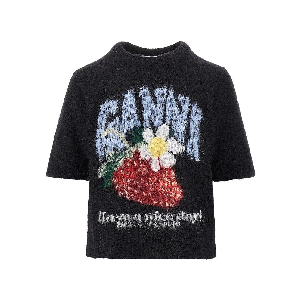 wool-blend knitted top