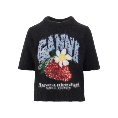 wool-blend knitted top