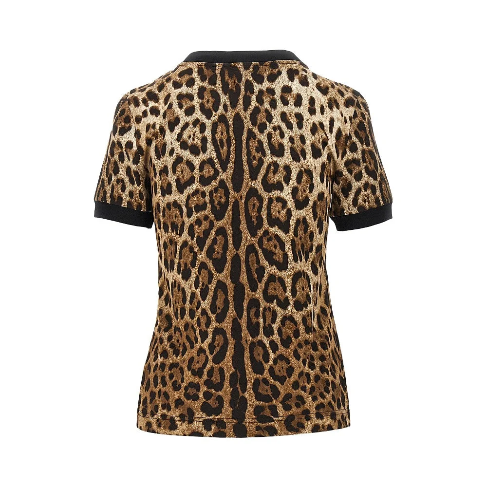 leopard-print jersey t-shirt