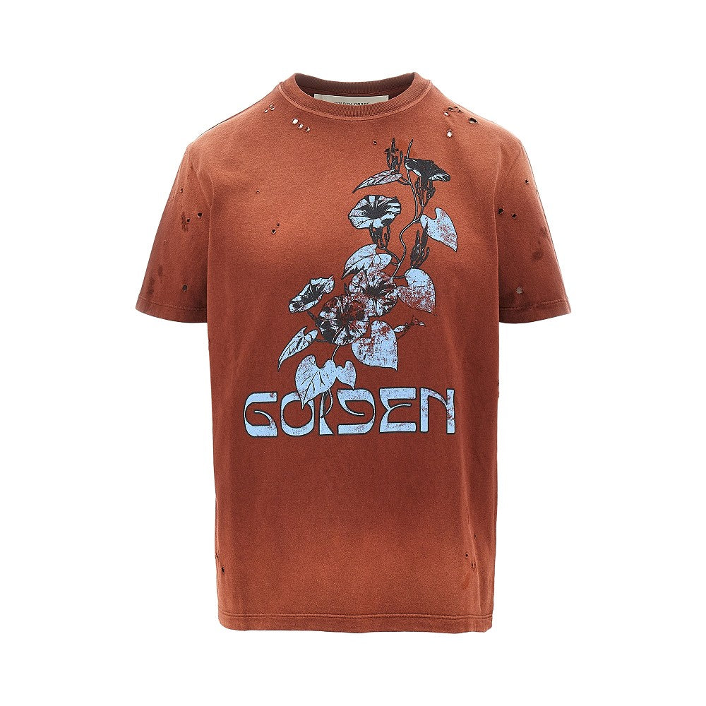 GOLDEN GOOSE XS vintage-effect printed t-shirt
