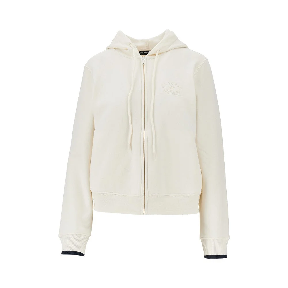 EA BODYWEAR XS logo embroidery full-zip hoodie
