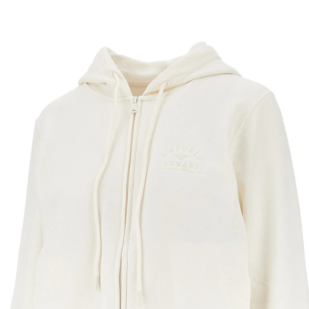 EA BODYWEAR XS logo embroidery full-zip hoodie