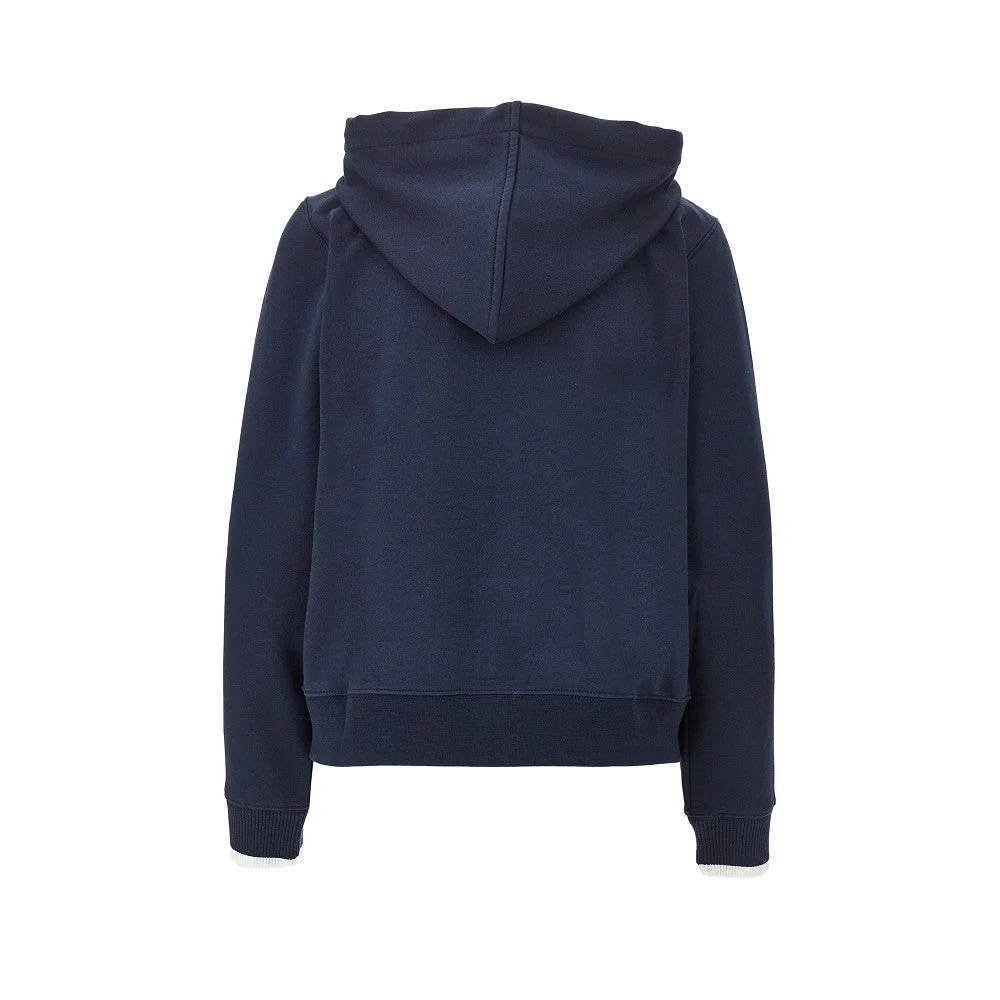 logo embroidery full-zip hoodie