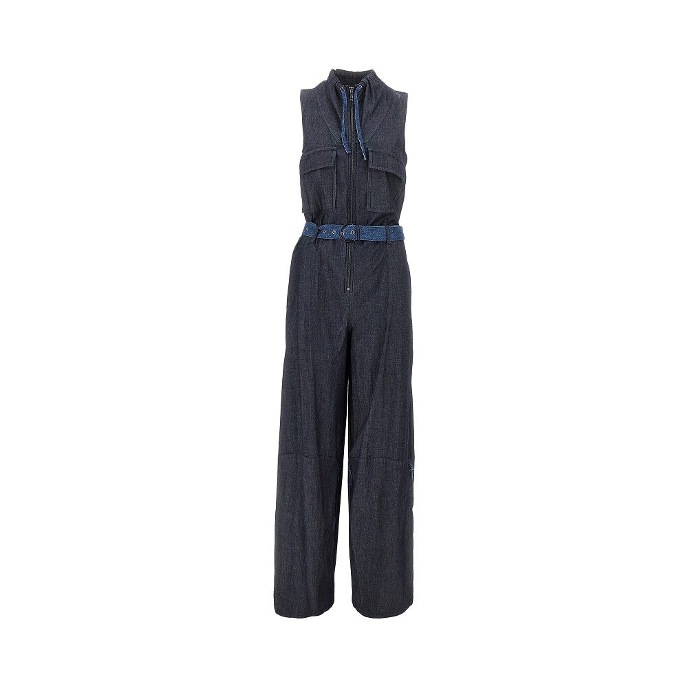 EMPORIO ARMANI 40 lightweight denim jumpsuit with belt