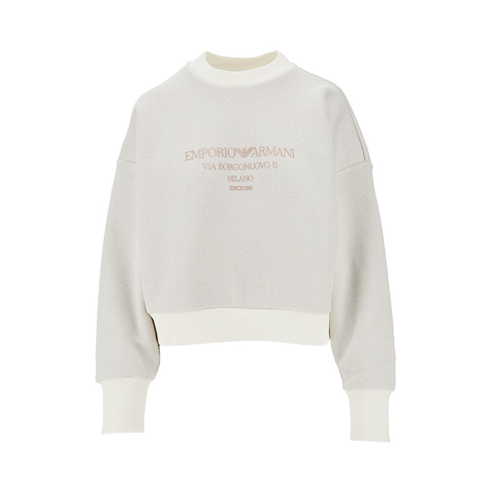 lurex jersey sweatshirt with logo