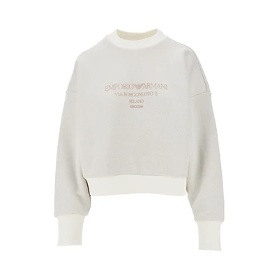 lurex jersey sweatshirt with logo