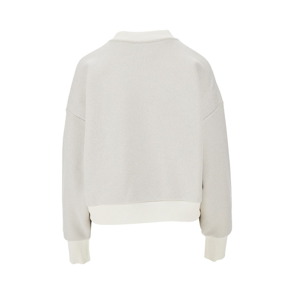 lurex jersey sweatshirt with logo