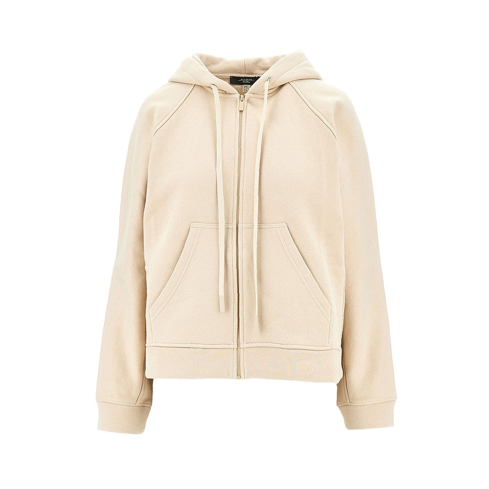 MAX MARA WEEKEND S cotton-blend full-zip hoodie
