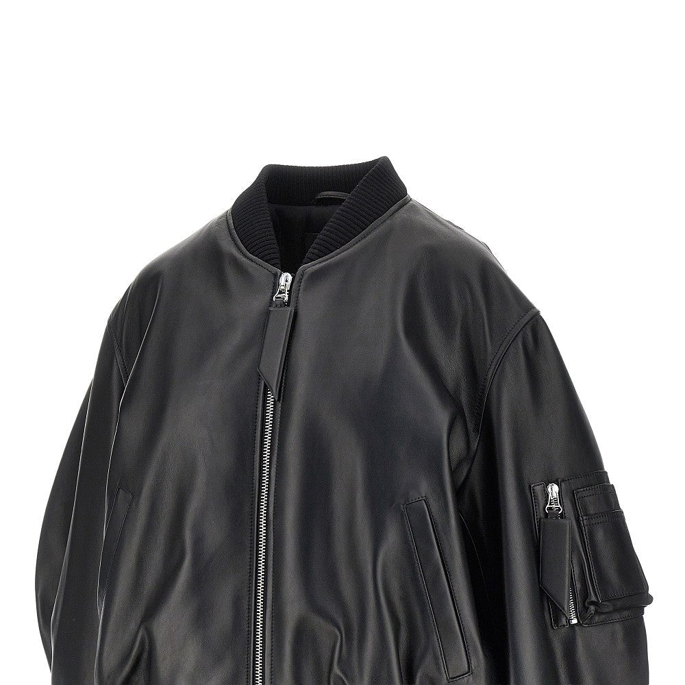 anja leather bomber jacket