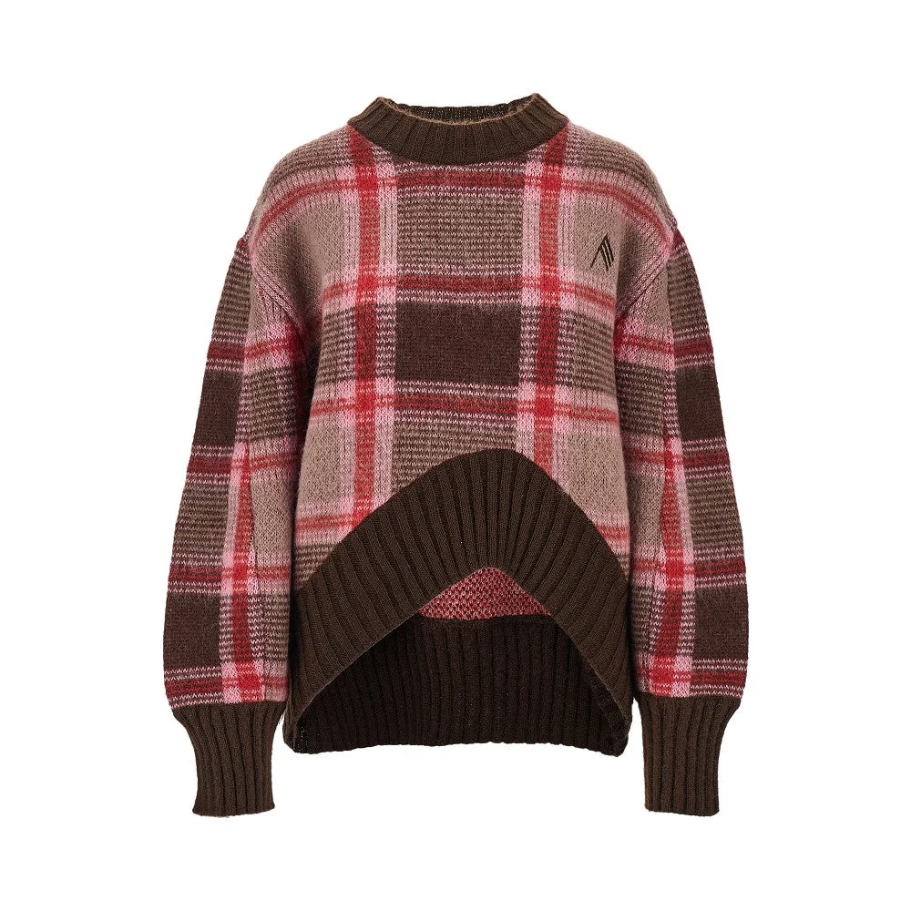 THE ATTICO 38 knitted sweater with logo embroidery