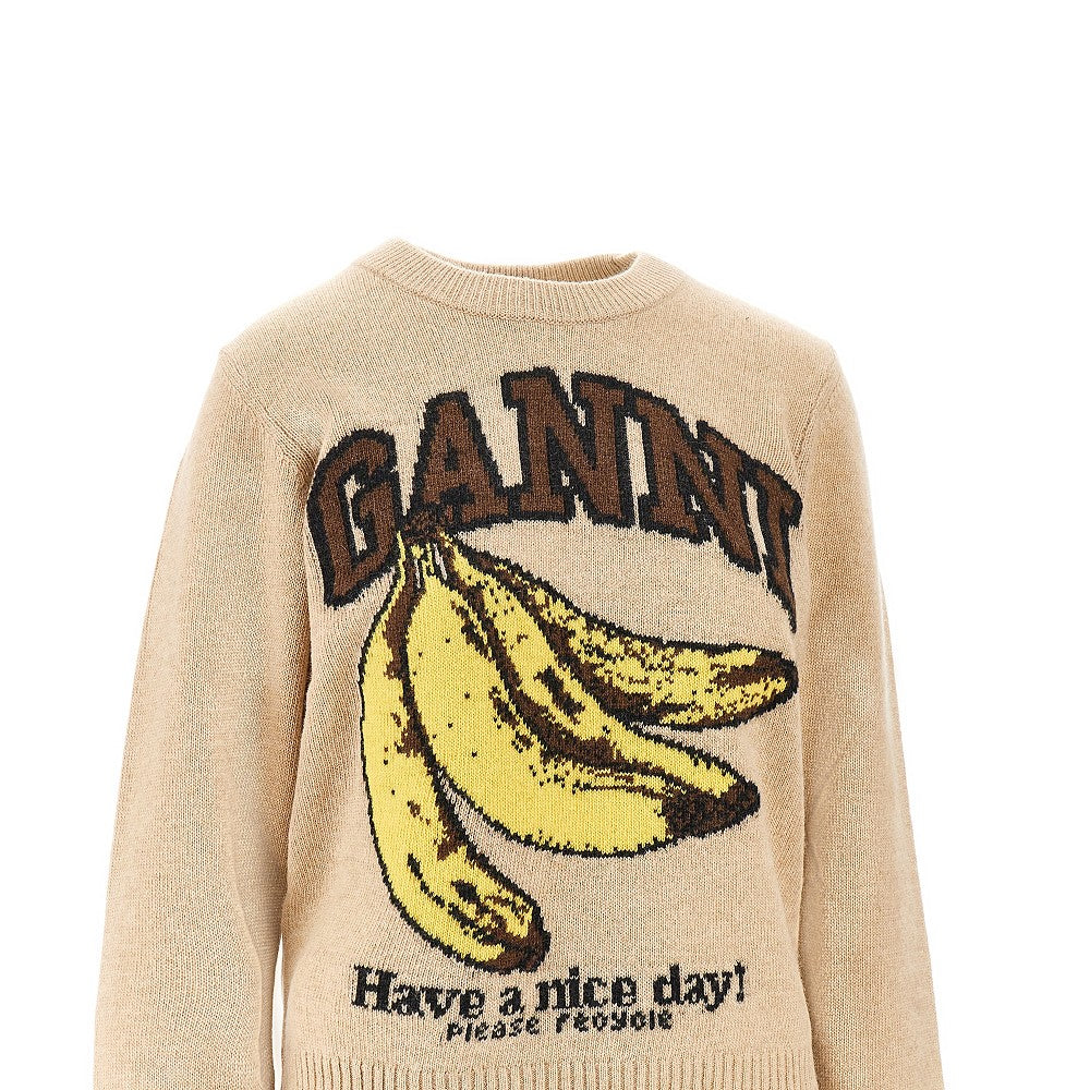 bananas intarsia wool-blend sweater