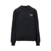 crewneck sweatshirt with logo embroidery