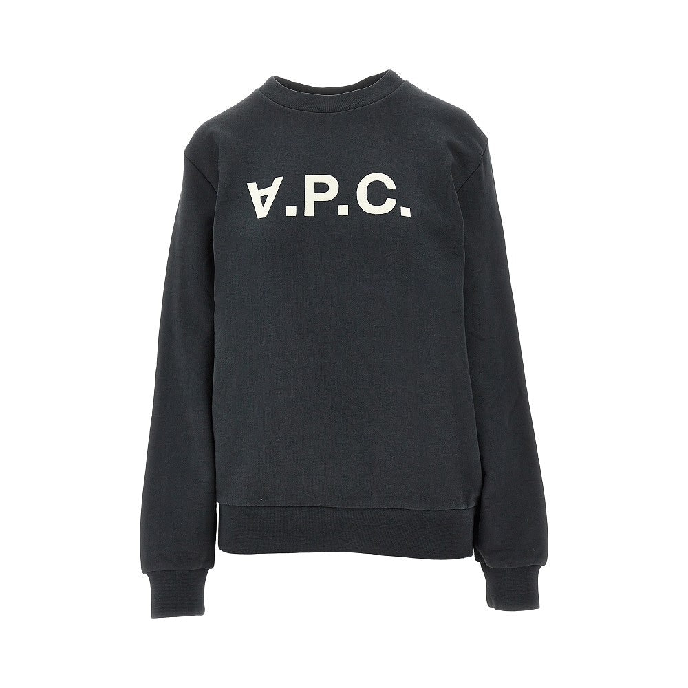 cotton sweatshirt with logo print