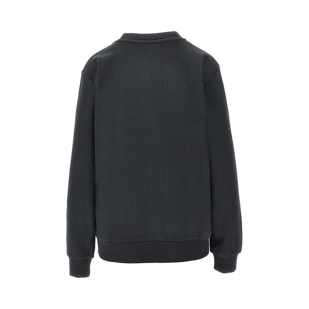 cotton sweatshirt with logo print