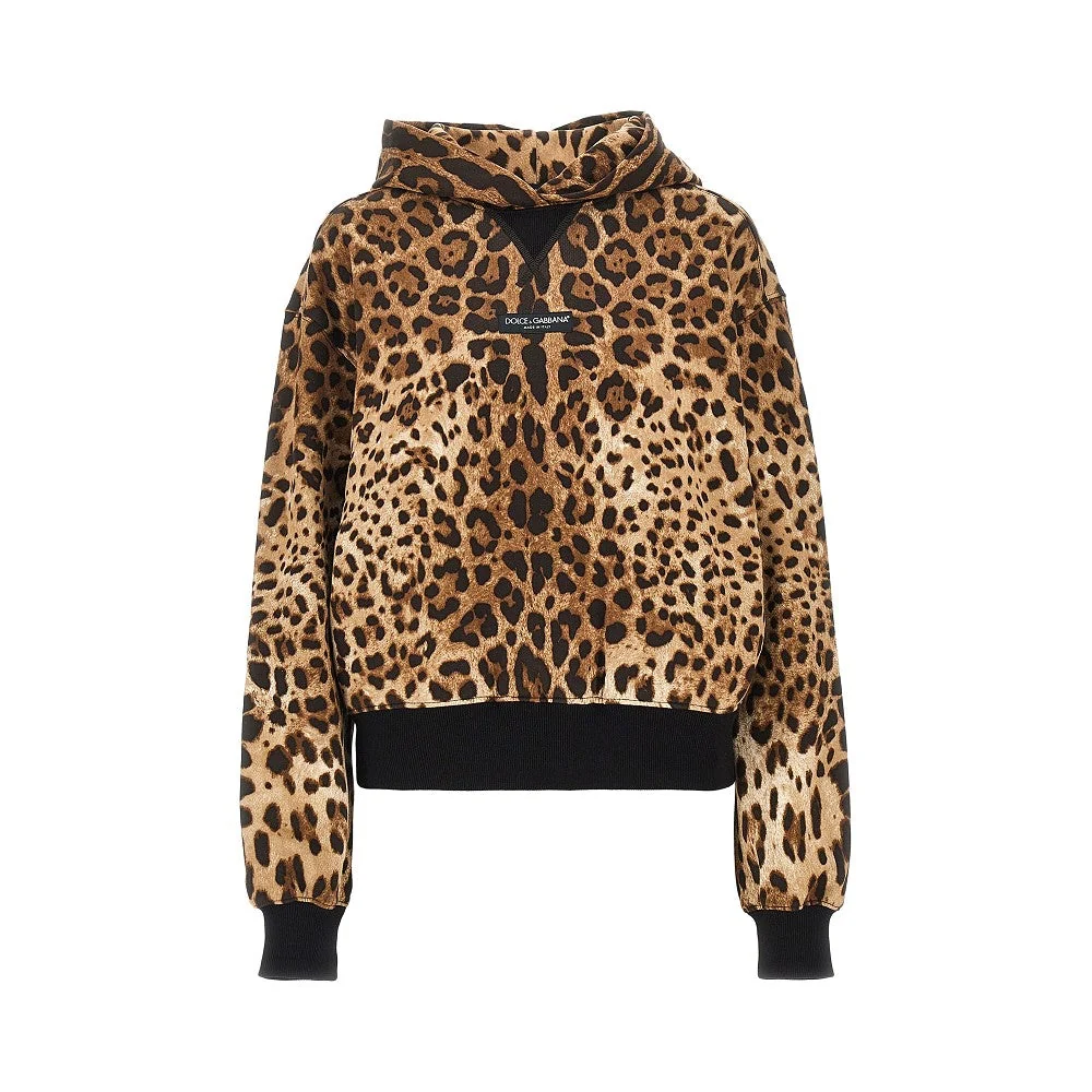 leo-print hoodie
