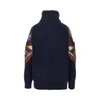 wool and cashmere sweater with silk insert