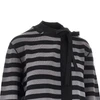self-tie closure striped wool cardigan