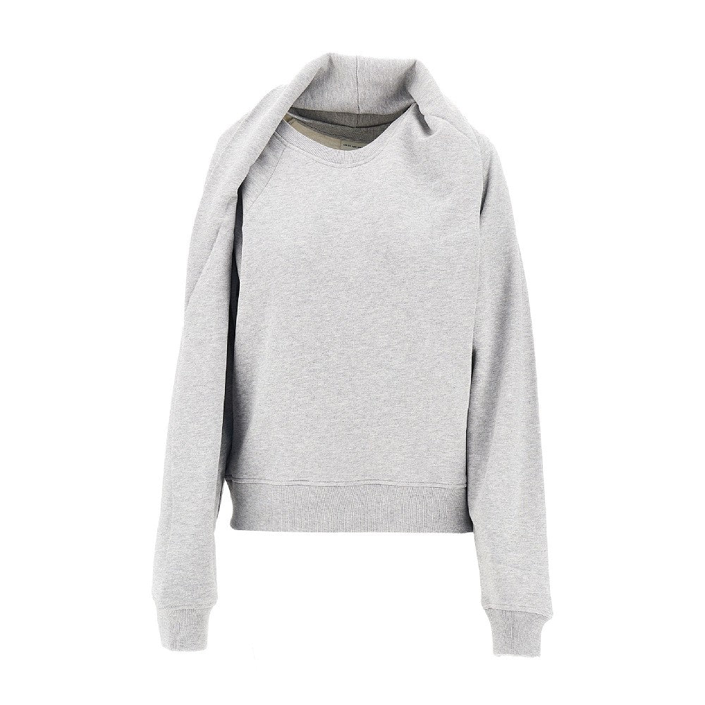 draped crewneck sweatshirt
