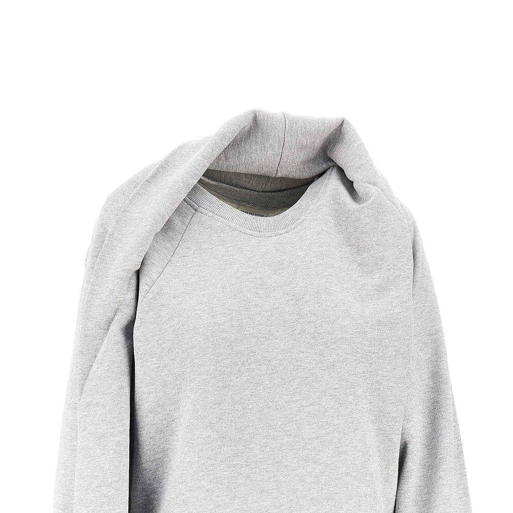 draped crewneck sweatshirt