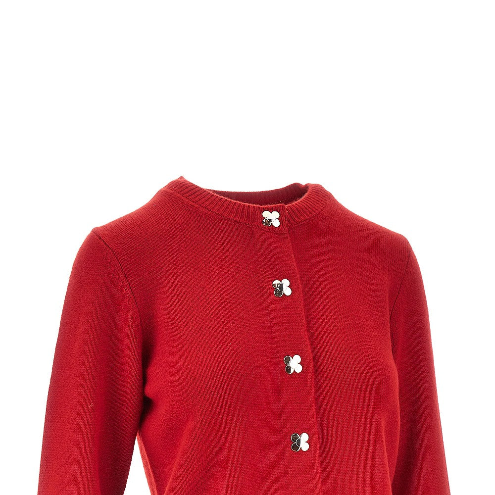 TORY BURCH L cashmere cardigan with floral buttons