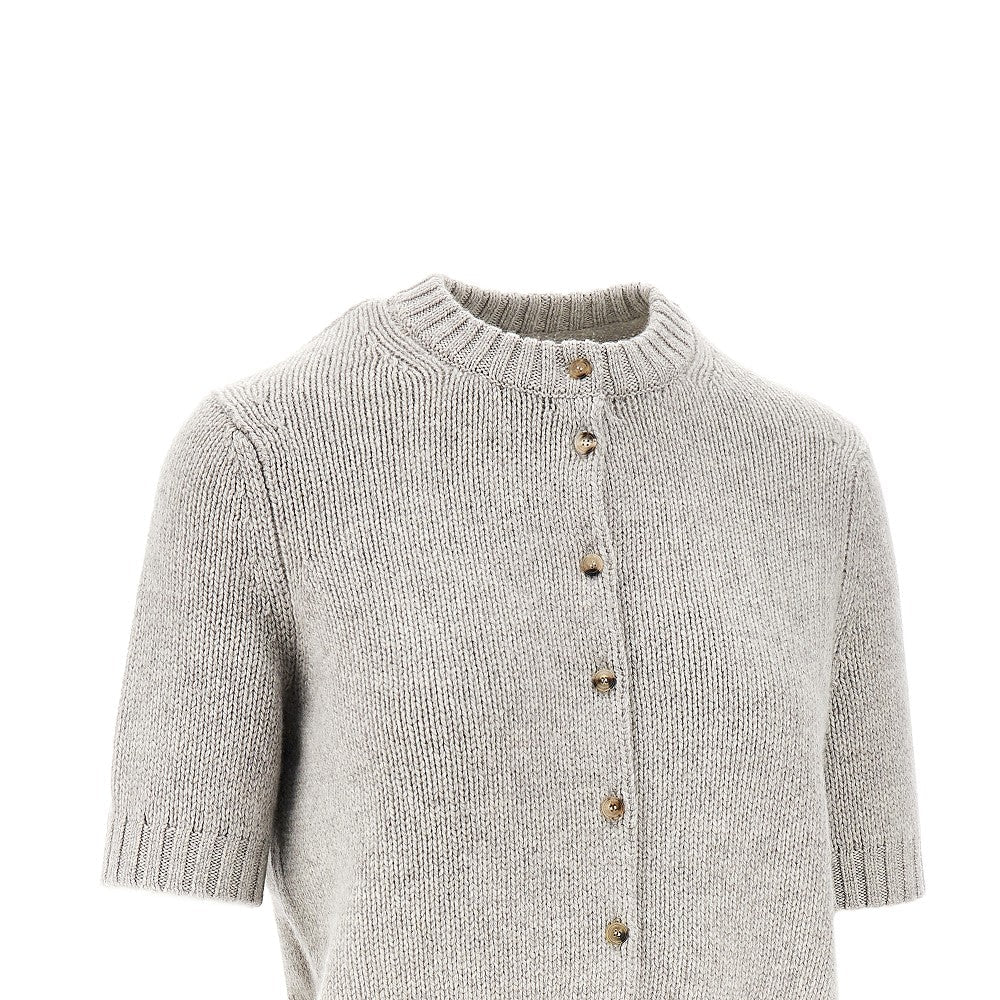 KHAITE L nora stretch cashmere cardigan
