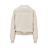 logo intarsia merino wool cardigan