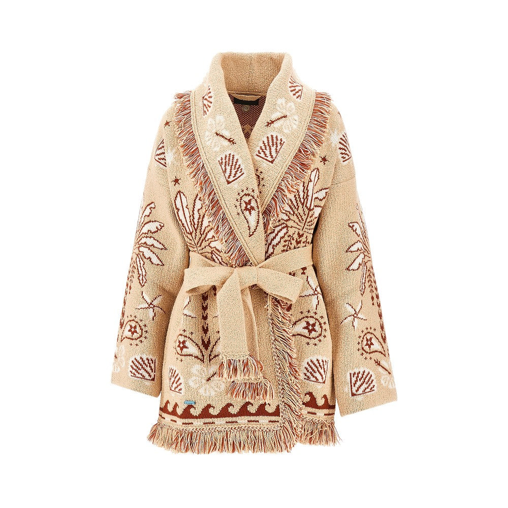 ALANUI XS echoes of the island wool blend cardigan