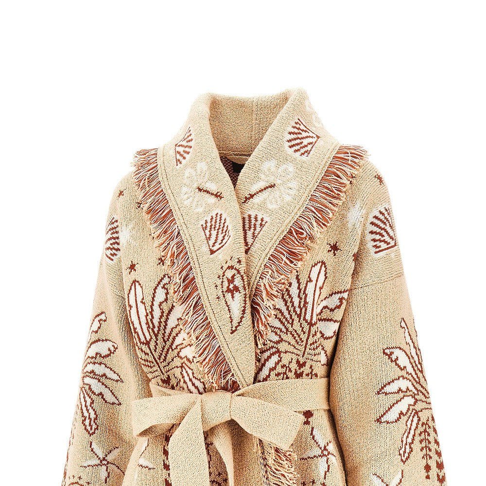 ALANUI XS echoes of the island wool blend cardigan