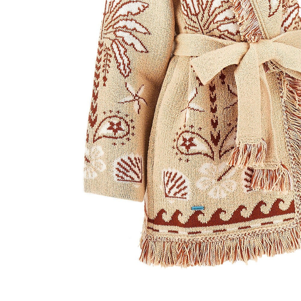 echoes of the island wool blend cardigan