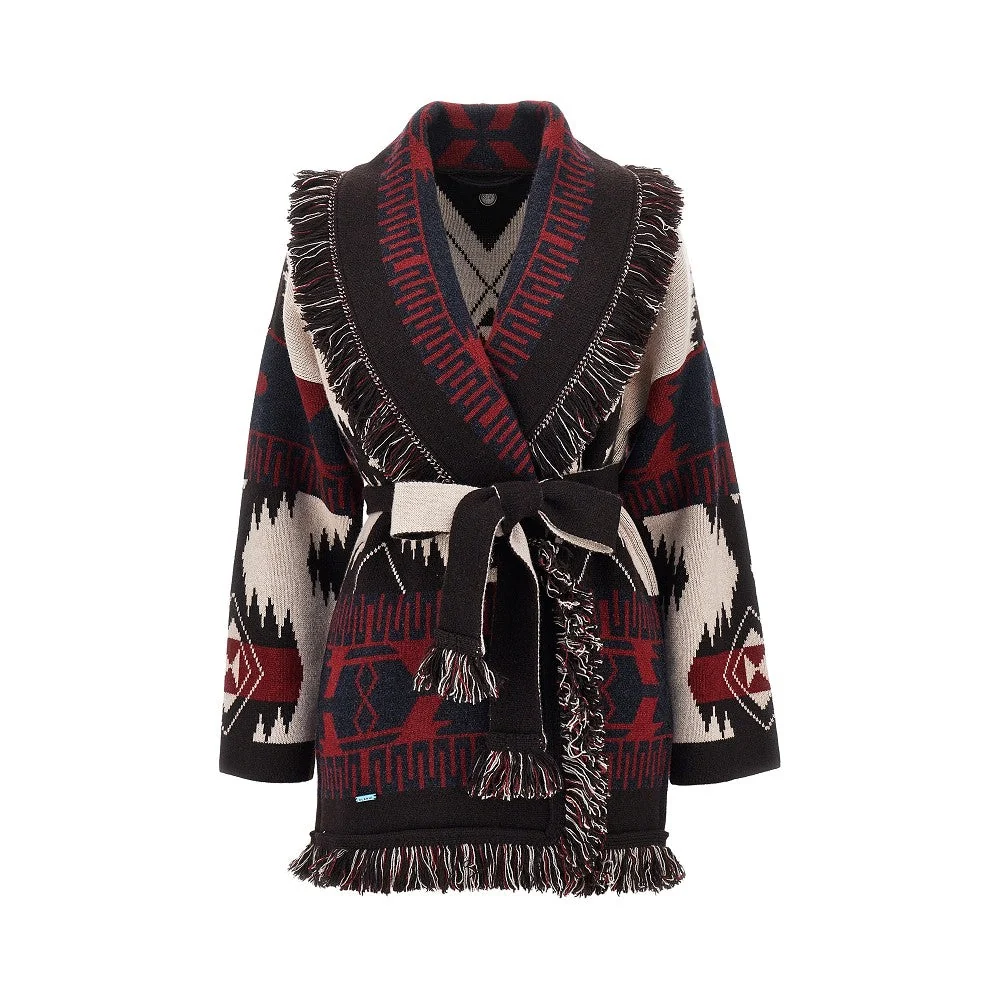 ALANUI XS icon jacquard wool cardigan