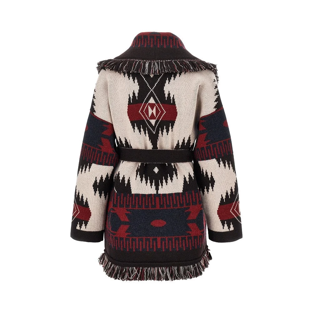 icon jacquard wool cardigan